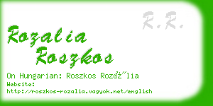 rozalia roszkos business card